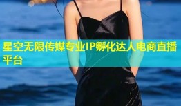 星空无限传媒专业IP孵化达人电商直播平台