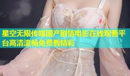 星空无限传媒国产剧情电影在线观看平台高清流畅免费看精彩