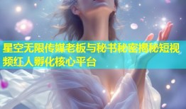 星空无限传媒老板与秘书秘密揭秘短视频红人孵化核心平台